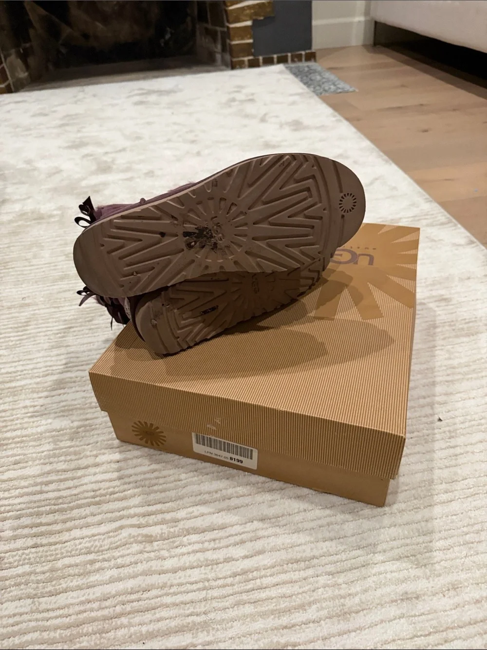 UGG Women's Short Bow Boot in Plum - Picture 8 of 10